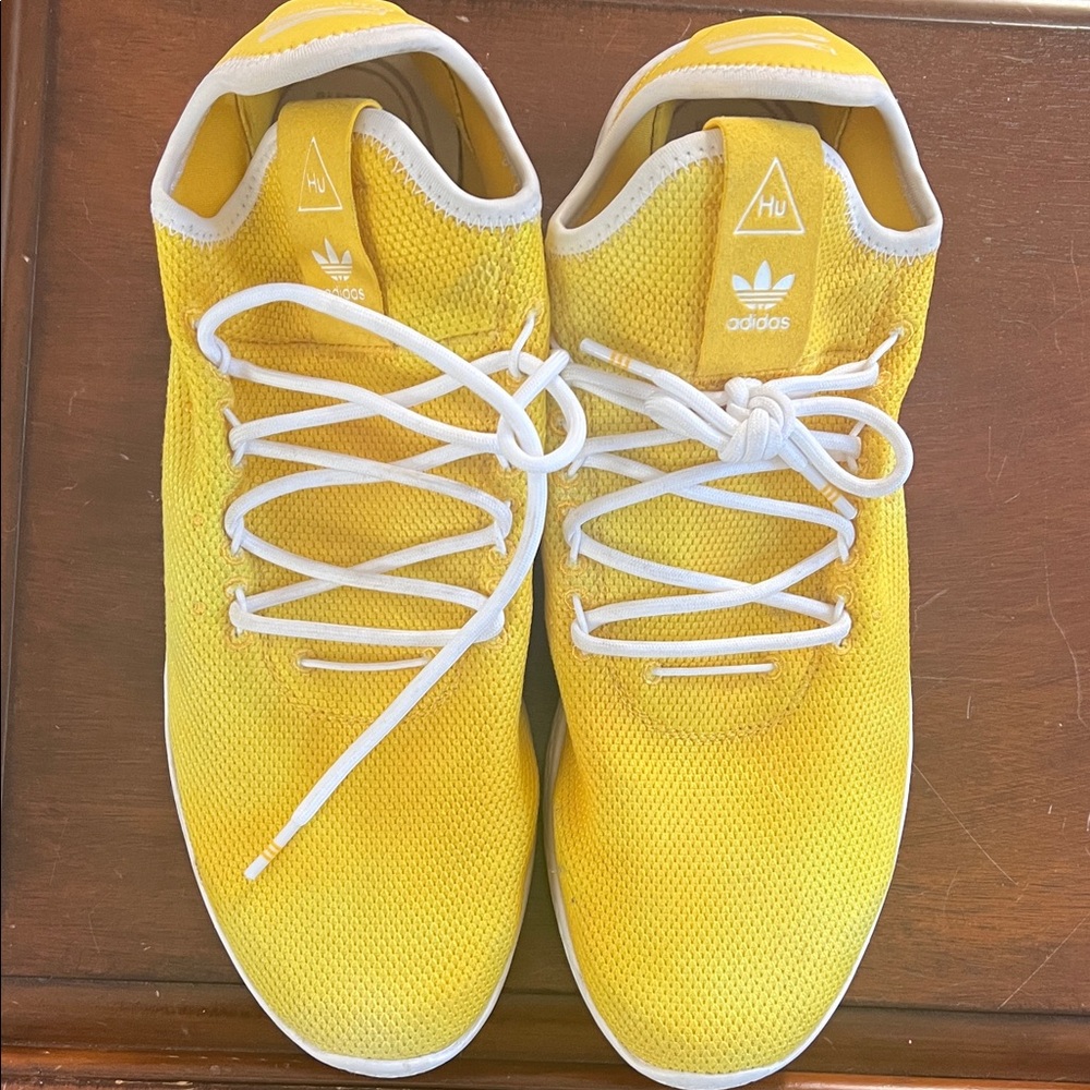 Adidas Pharrell Williams Bright Yellow Sneakers with White Accents